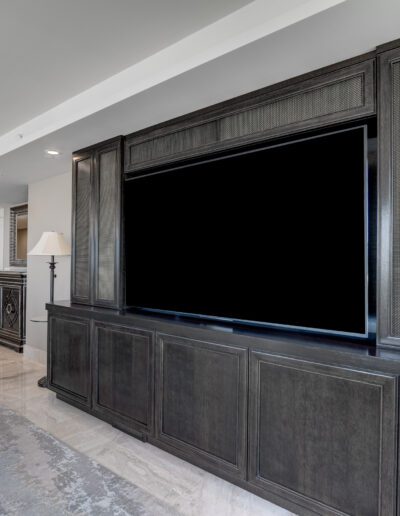 A living room with a flat screen television.